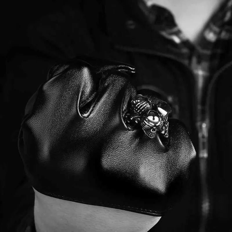 Est Stainless Steel Ring Three Head Anillos Bear Bijoux Women Mayar 84 2