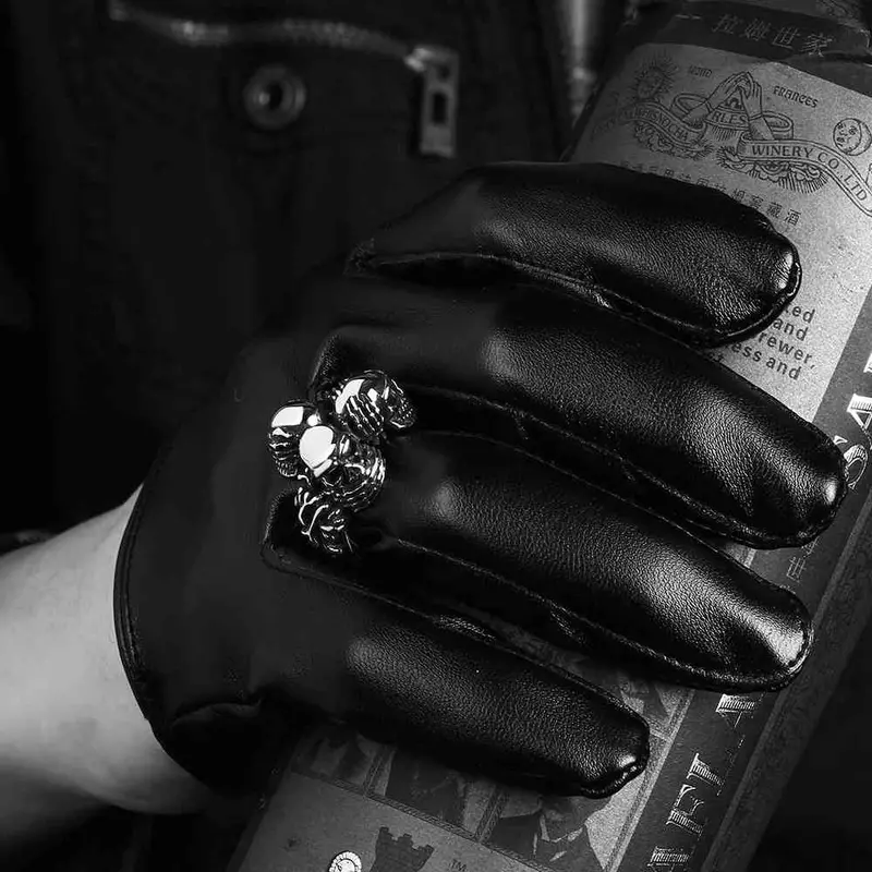 Est Stainless Steel Ring Three Head Anillos Bear Bijoux Women Mayar 84 3