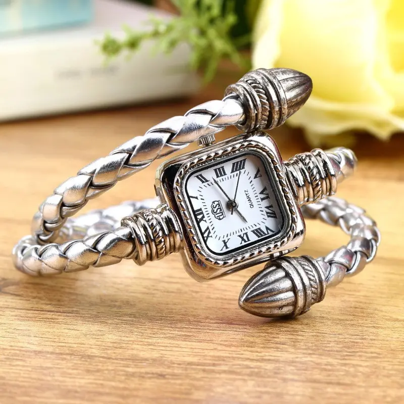 Est Stylish Gift Ladygirl Snake Style Bangle Bracelet Quartz Wrist Watch 1