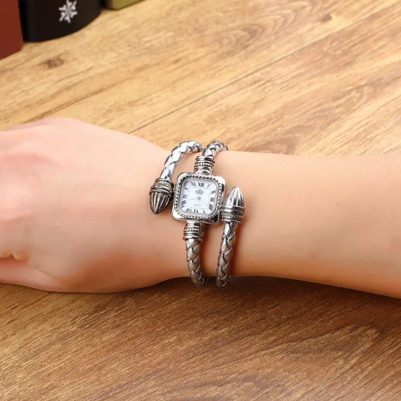 Est Stylish Gift Ladygirl Snake Style Bangle Bracelet Quartz Wrist Watch 2