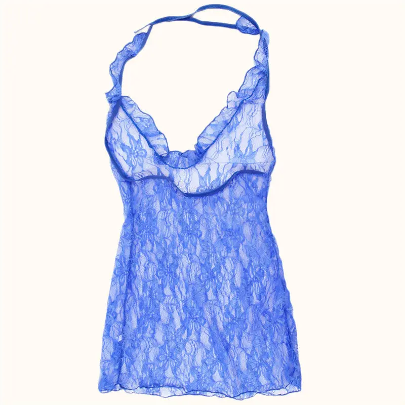 Etaoline Flower Side V Collar Perspective Lace Sexy Stretchyhollow Out Design Underwear Tight With Underwear 2