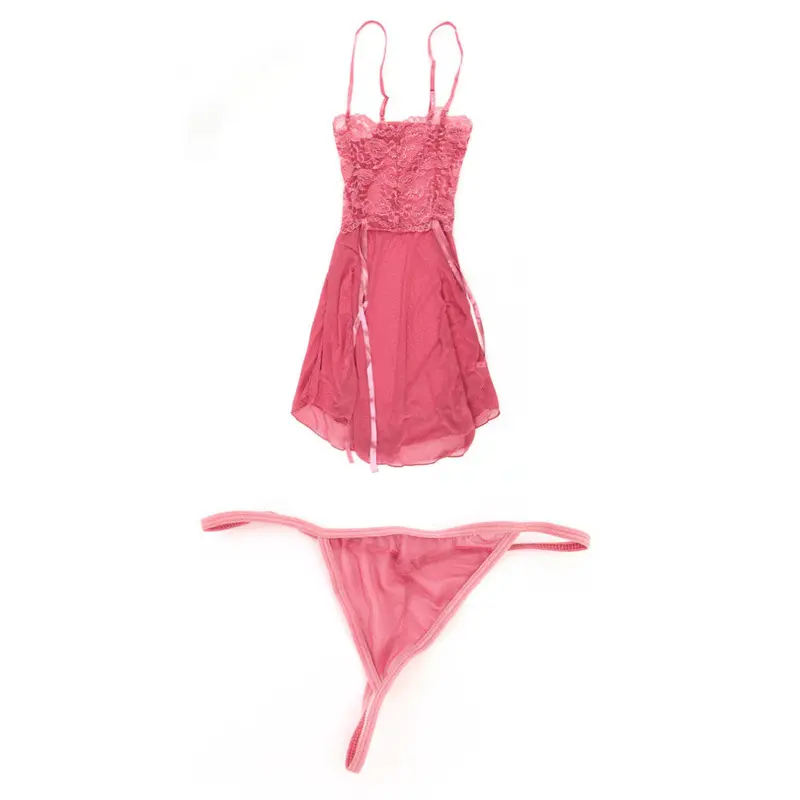 Etaoline Lace Split Joint Sexy Lingerieopen Cardigan Underwear Dress Braces Skirt With Underwear Nightwear 5