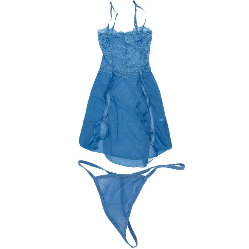 Etaoline Lace Split Joint Sexy Lingerieopen Cardigan Underwear Dress Braces Skirt With Underwear Nightwear 6
