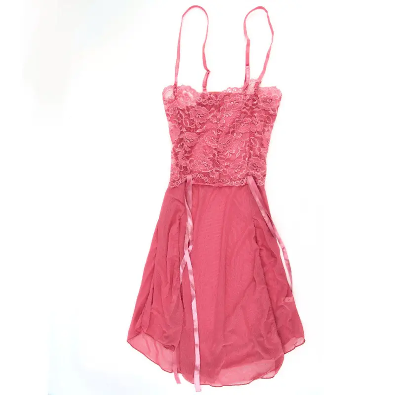 Etaoline Lace Split Joint Sexy Lingerieopen Cardigan Underwear Dress Braces Skirt With Underwear Nightwear 8