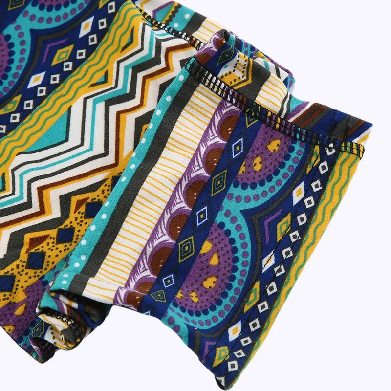 Europe Style Able Designslim High Waist Leggings Floral Printed Capri Pants 4 Size Optional 11
