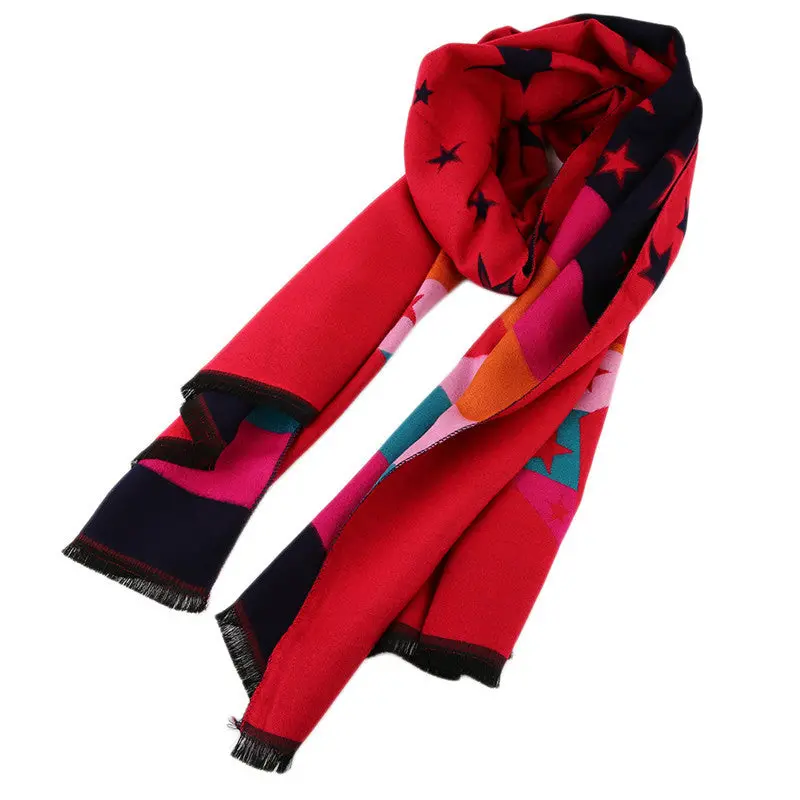 European American Style Five Point Star Decorationkeep Warm Scraf Ladies Match Clothes Scraf 2