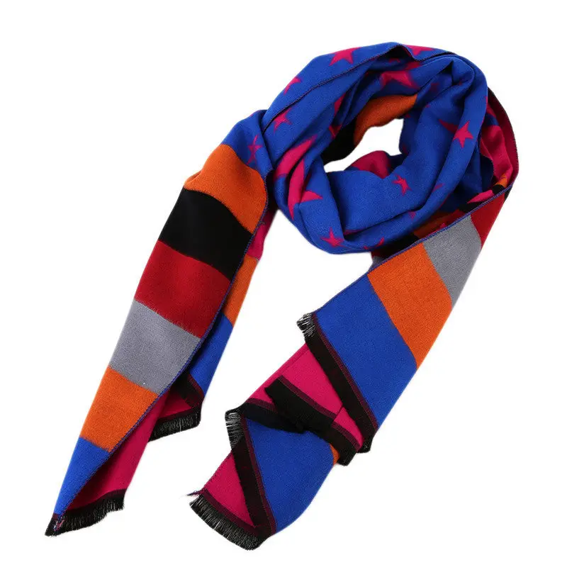 European American Style Five Point Star Decorationkeep Warm Scraf Ladies Match Clothes Scraf 3