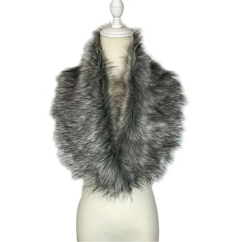 European And American Popular Womens Scarf Foulard Faux Fur Collar Shawl Collar Wrap Stole Scarves 2