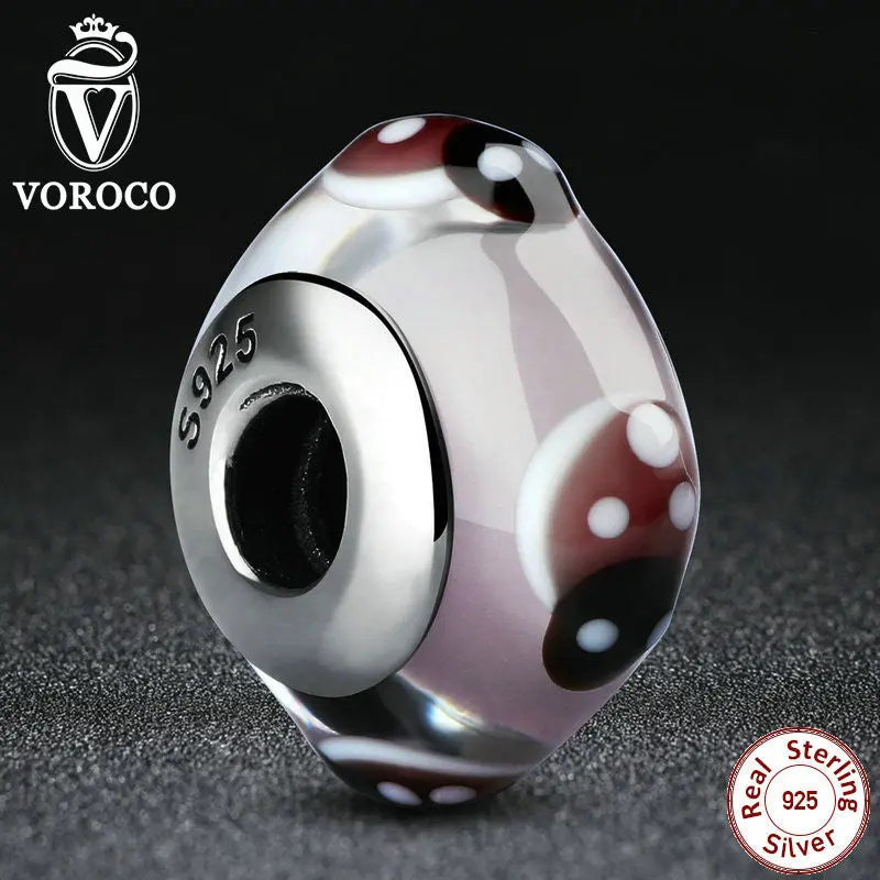 European Glass Beads Charms With Bulge Fit Pandora Bracelets Necklaces Z010 1