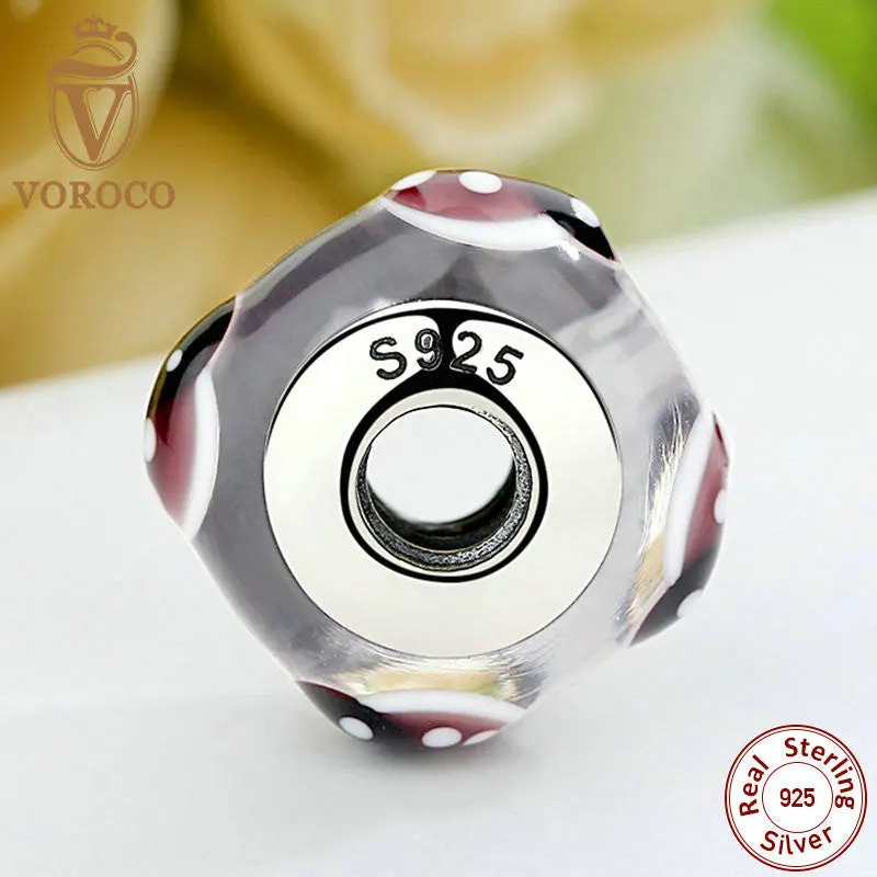 European Glass Beads Charms With Bulge Fit Pandora Bracelets Necklaces Z010 2