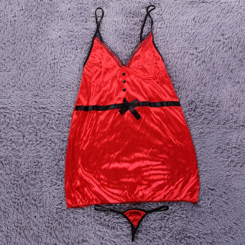 European Style Sexylace Lingerie Lady Babydoll Nightwear Underwear Redwhitepinkpurple Color S-3Xl Size 1