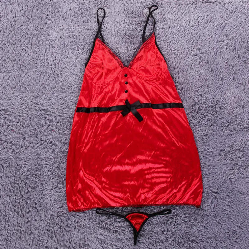 European Style Sexylace Lingerie Lady Babydoll Nightwear Underwear Redwhitepinkpurple Color S-3Xl Size 4