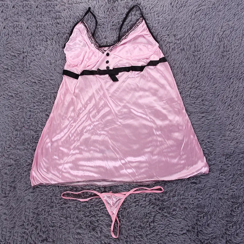 European Style Sexylace Lingerie Lady Babydoll Nightwear Underwear Redwhitepinkpurple Color S-3Xl Size 6