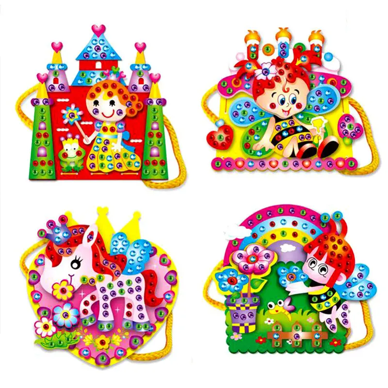 Eva Cartoon Hmade Bags Diy H-Sewn Diamond Educational Toys For Child Rom Sent 1