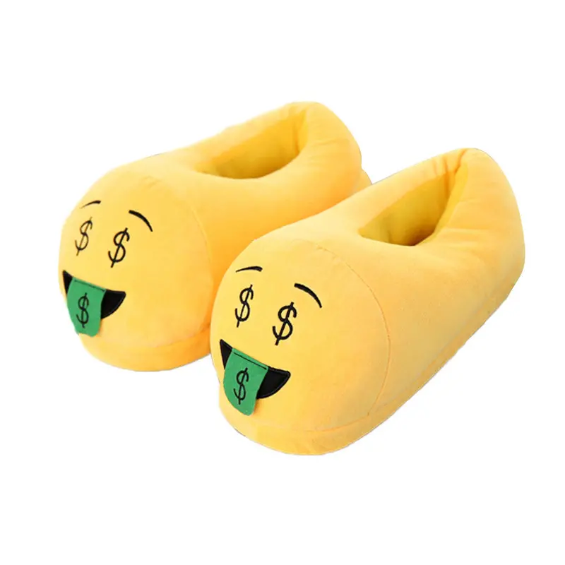 Eva Cotton Plush Home Slippers Women Men Indoor Warm Expression Emoji Slipper Soft House Shoes 1