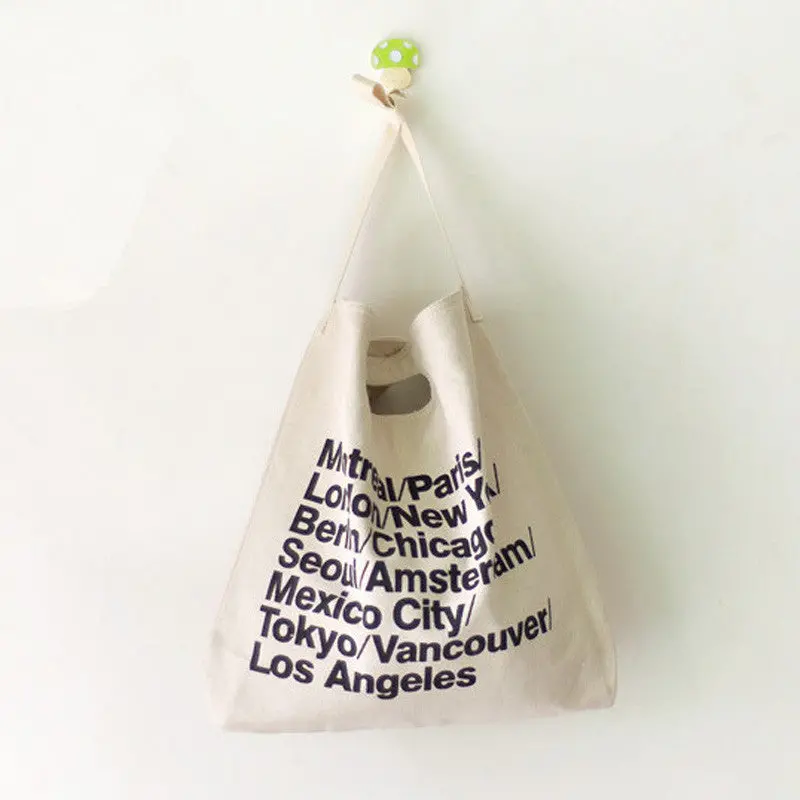 Excellent Quality Top Canvas Letter Printing European American Apparel Canvas Shoulder Bag Messenger Shopping Bags Gift 1