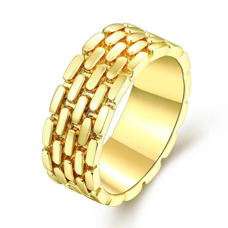Exo 18K Gold Plated Engagement Ring Round Drum Anel Margarida 4