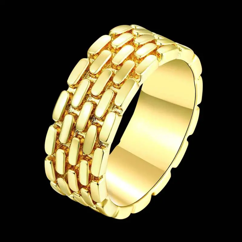 Exo 18K Gold Plated Engagement Ring Round Drum Anel Margarida 5