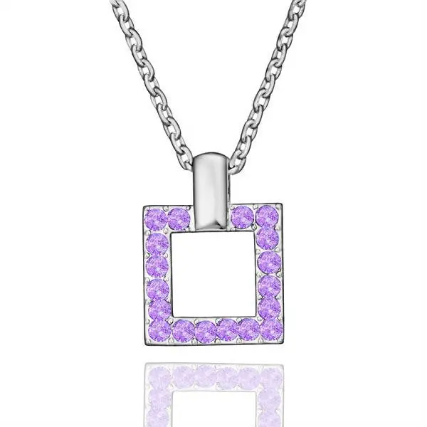 Exo 18K Gold Plated Pendants Violetta Square Collares Populares Charm 49 1
