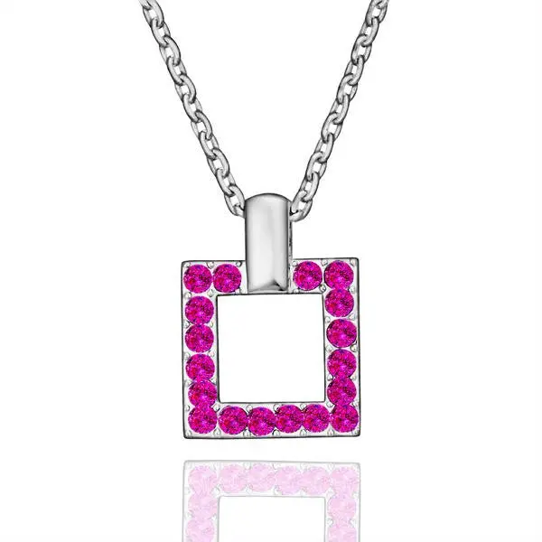 Exo 18K Gold Plated Pendants Violetta Square Collares Populares Charm 49 3
