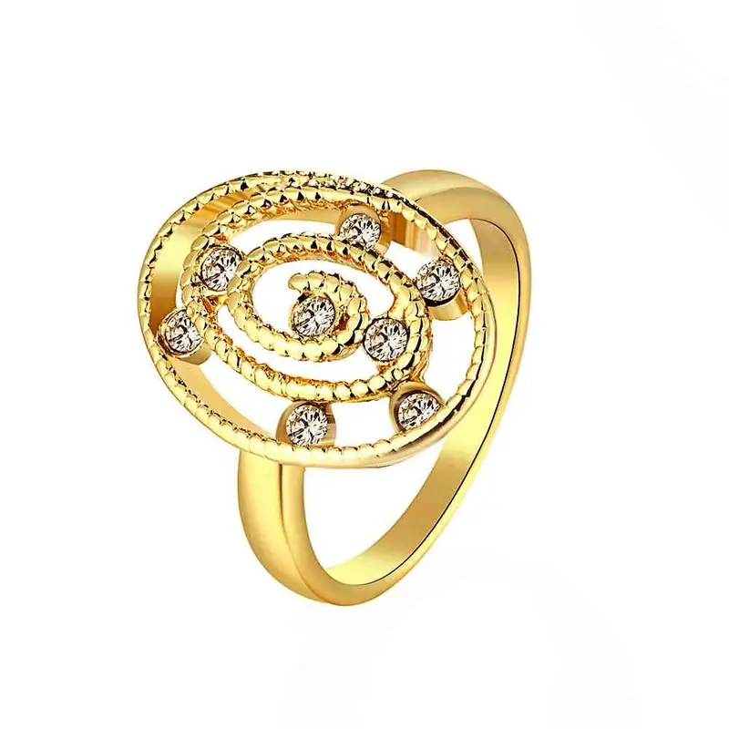 Exo 18K Gold Plated Rings For Men Insets Pierced Round Men Ring Skgr 99 1