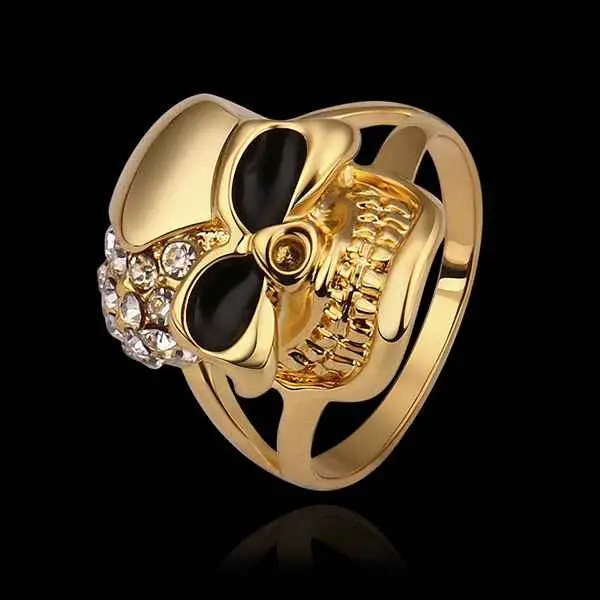 Exo 18K Gold Plated Rings Gold Domino Men Ring Wedding Jewelry 514 1