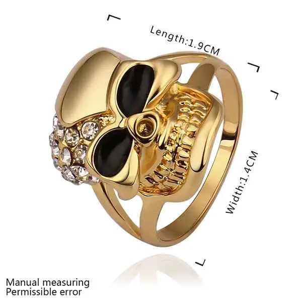 Exo 18K Gold Plated Rings Gold Domino Men Ring Wedding Jewelry 514 2