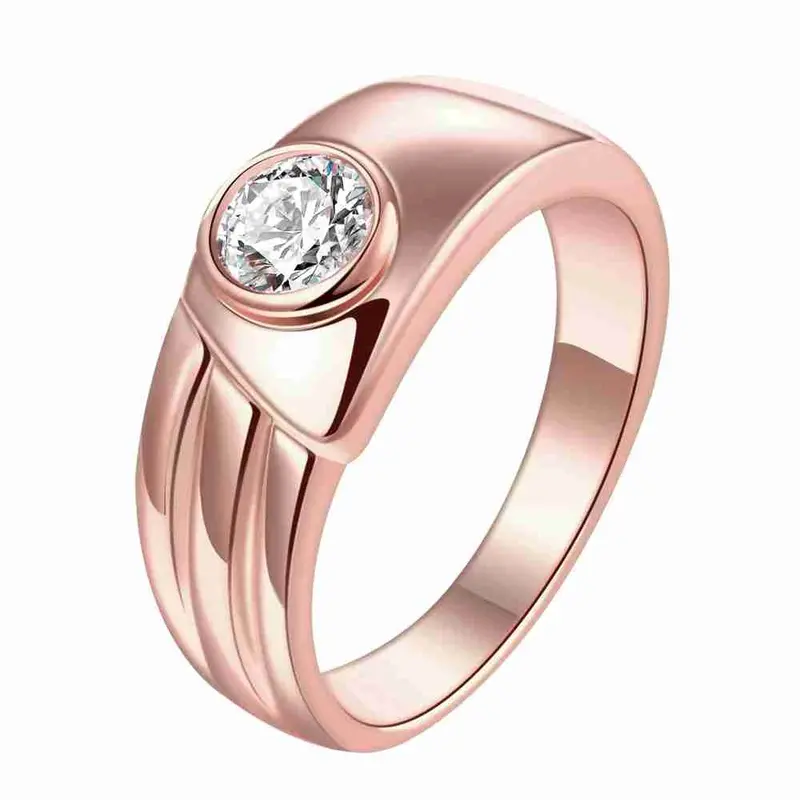 Exo 18K Gold Plating Engagement Ring Circle Of Crysta Anillos Bear Jewelry Display 1