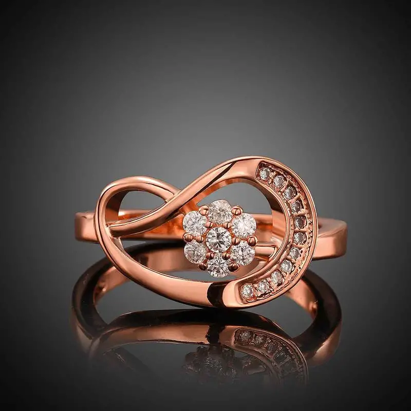 Exo 18K Real Gold Plated Rings Crystal Flower Anel Masculino Elegant Skgr 65 2