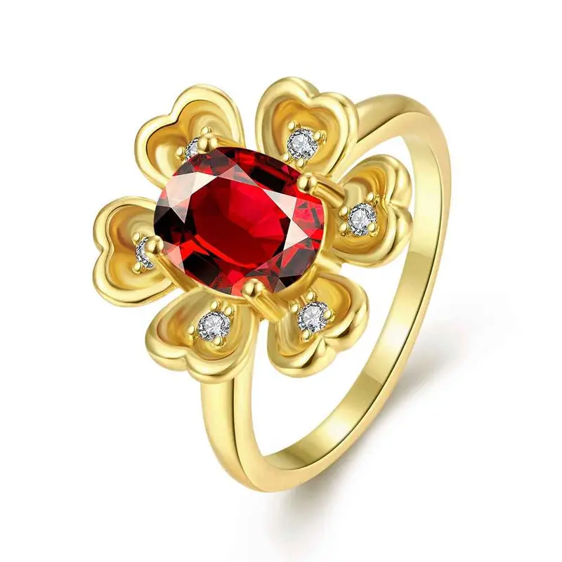 Exo Acessorios Para Mulher Rings Flower-Shaped Insets Aneis Charms 1