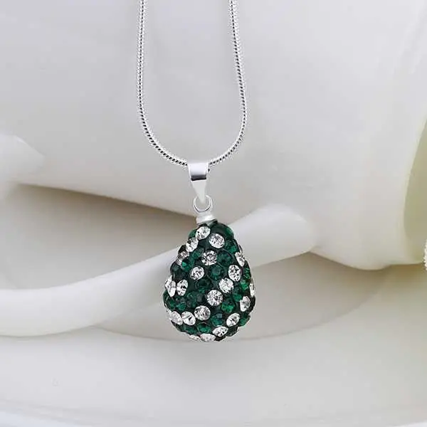 Exo African Beads Women Necklace Silver Grain Green Colar Vintage Jewelry European Style 1