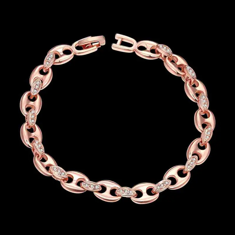 Exo Austrian Crystal Bracelet Charms Irregular Chain Anchor Floating Charms 2