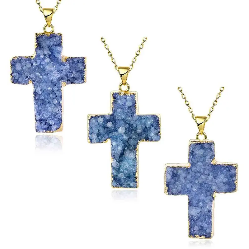 Exo Druzy Stone Necklaces & Pendants Half-Wave Moonlight Maxi Necklace Diy296 6