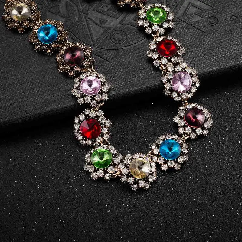 Exo Necklace Men Round Flower Color Collares Wedding Decoration35 6