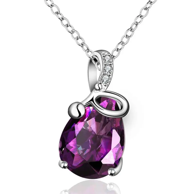 Exo Necklaces Purple Violet Stone Collier Plastron Joyas Fbln 15 1