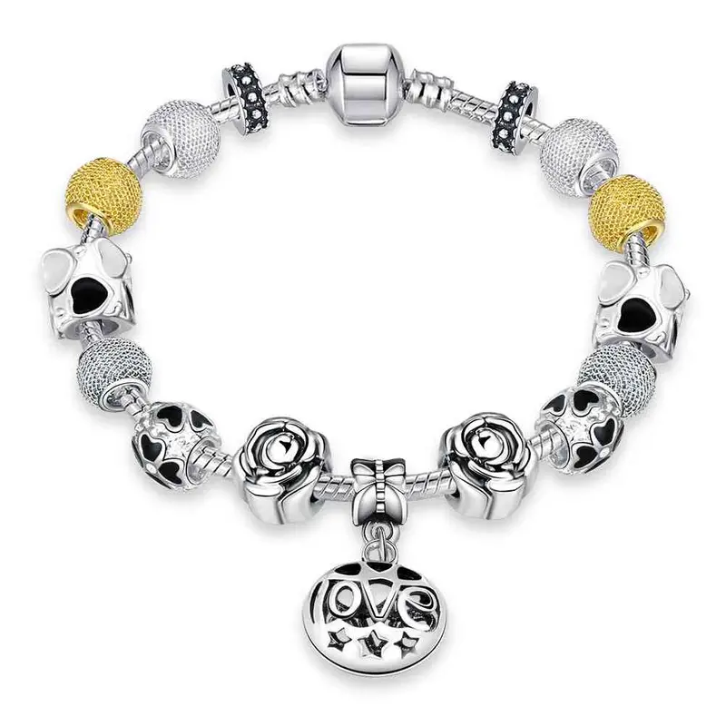 Exo Silver Bracelets Amp Bangles Color Ball Pendant Bracelete Joyas Pfdh 36 1