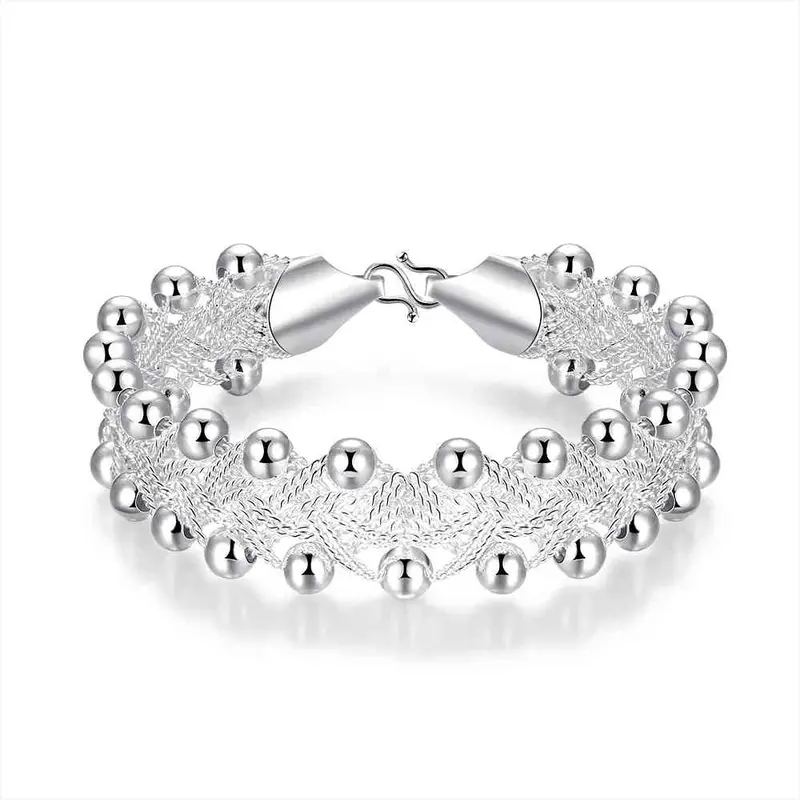 Exo Silver Bracelets Rounded Bead One Direction Fine Jewelry Hbh 8 6