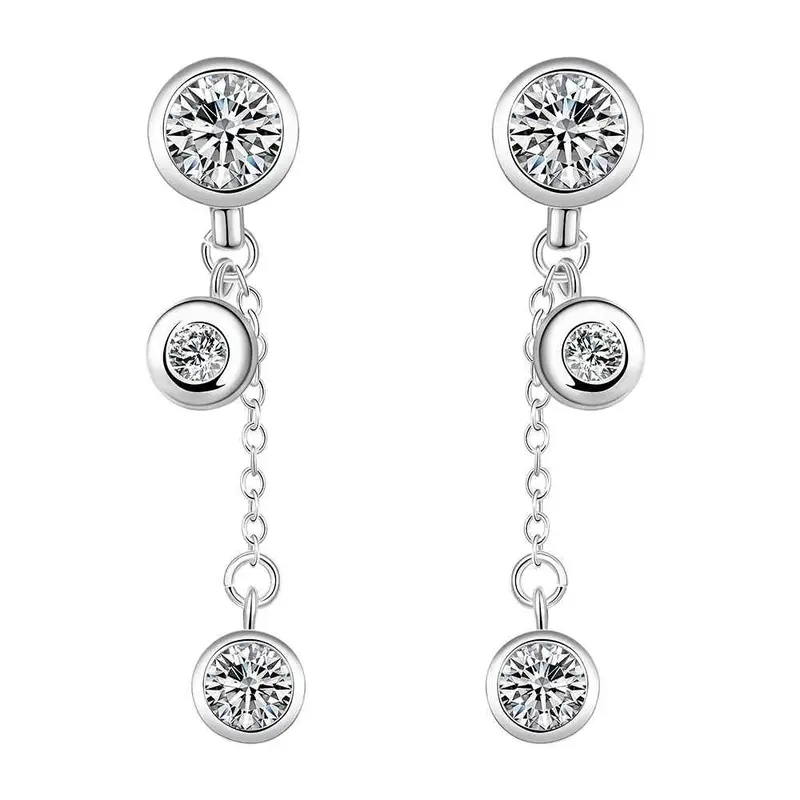 Exo Silver Plated Earring Insets Beads Stud Ear Cuff Costume Jewellery 628 1