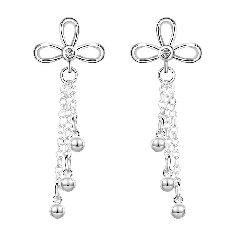Exo Silver Plated Earring Petal Stud Cuff 616 1