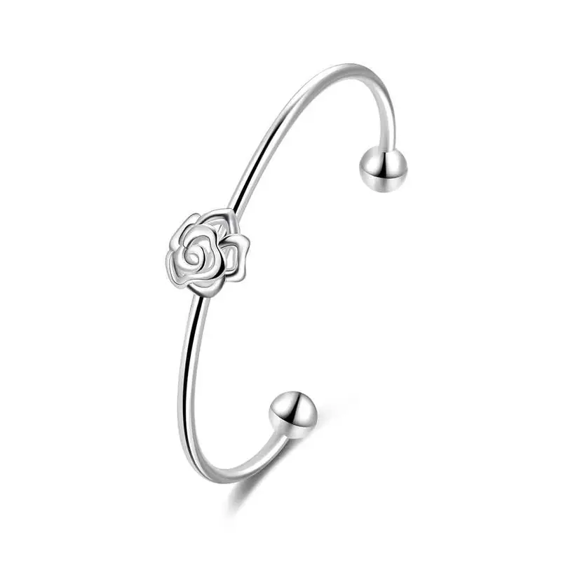 Exo Silver Plated Rose Men Bracelet Jewelry Display Smtb223 1
