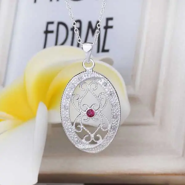 Exo Silver Plated Statement Necklace Crystal Round Pendant Collier Plastron Floating Charms191 2