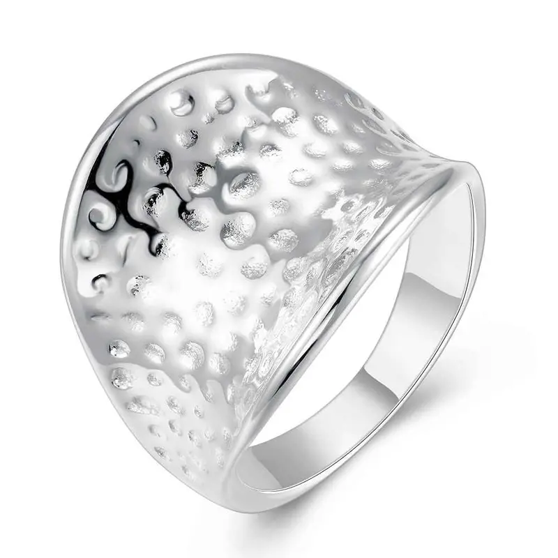 Exo Silver Plated Wedding Ring Water Ripples Aliancas Accessories 34 3
