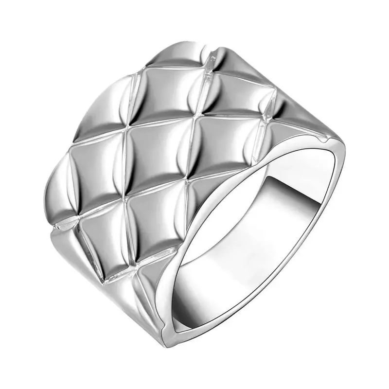 Exo Silver Plated Wedding Ring Water Ripples Aliancas Accessories 34 5