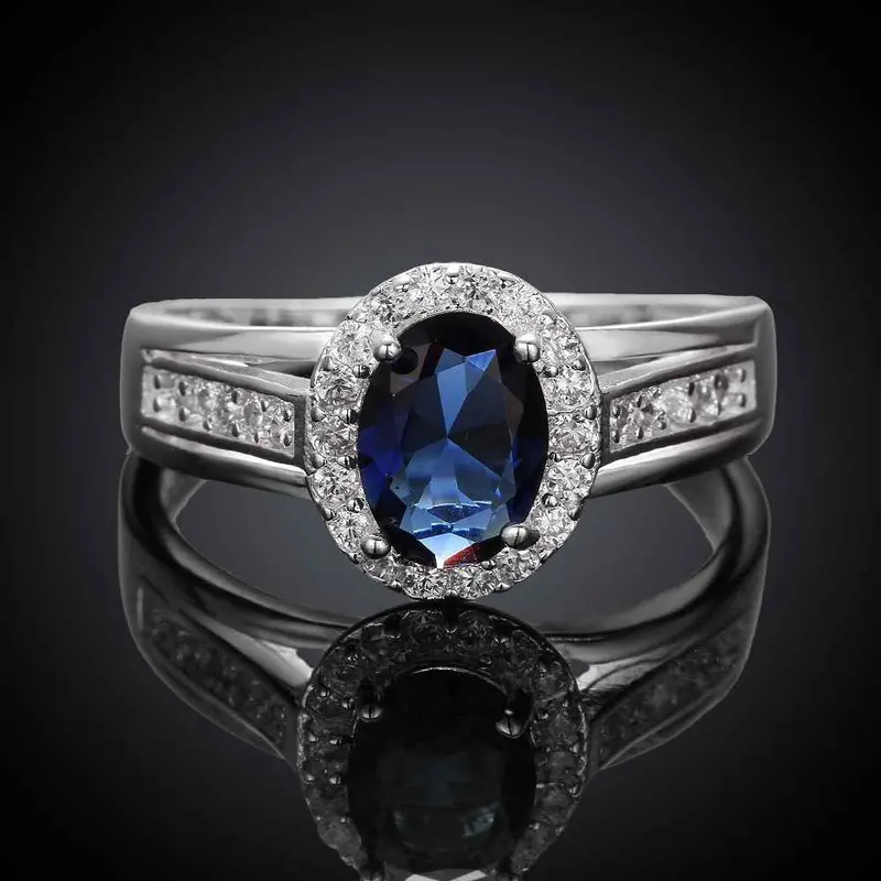 Exo Silver Wedding Ring Precious Stones Aliancas Charm Fspr 1 2