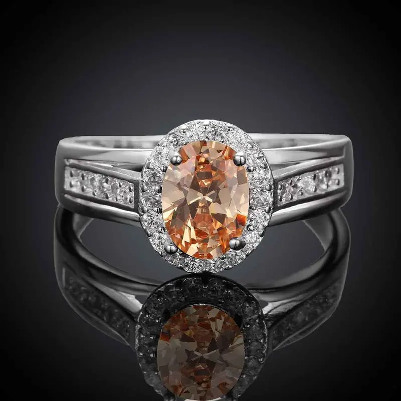 Exo Silver Wedding Ring Precious Stones Aliancas Charm Fspr 1 3