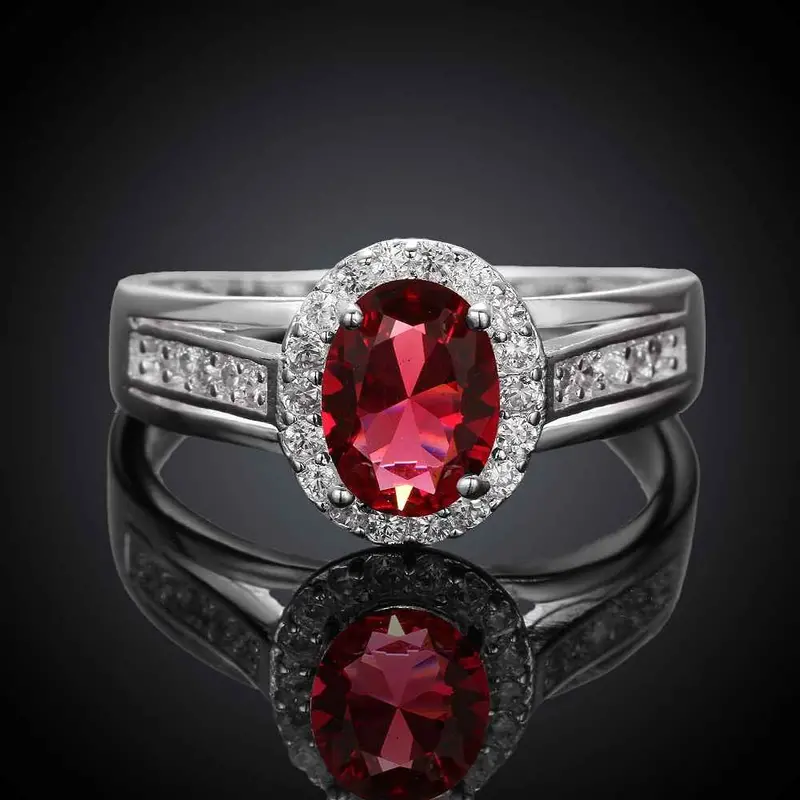Exo Silver Wedding Ring Precious Stones Aliancas Charm Fspr 1 4
