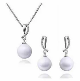 Exo Simulated Pearl Jewelry Set Beads Lm Necklace+Earrings Charms Npls 38 1