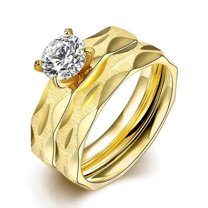 Exo Titanium Steel Wedding Ring Multilateral View Crystal Bague S In Euros164 1
