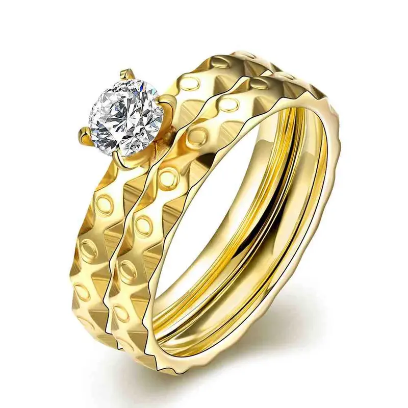 Exo Titanium Steel Wedding Ring Multilateral View Crystal Bague S In Euros164 3