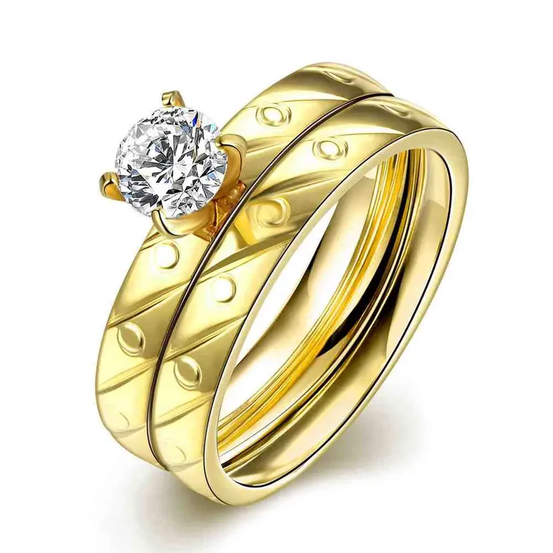 Exo Titanium Steel Wedding Ring Multilateral View Crystal Bague S In Euros164 4